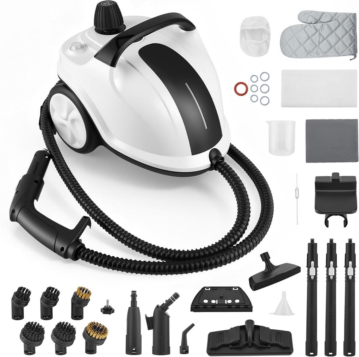 Handstoomreiniger - Stoomapparaat - Dieptereiniging Huis - 2 Liter Tank - 2000 Watt - Wit