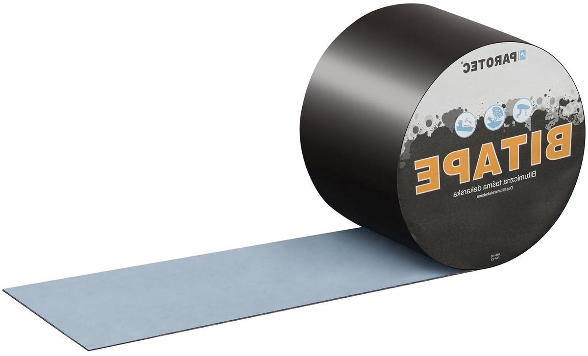 Bitumentape Aluminium - Dakreparatie tape - Dak Afdichting - Hoge kleefkracht - 100 mm x 10 m - Antraciet