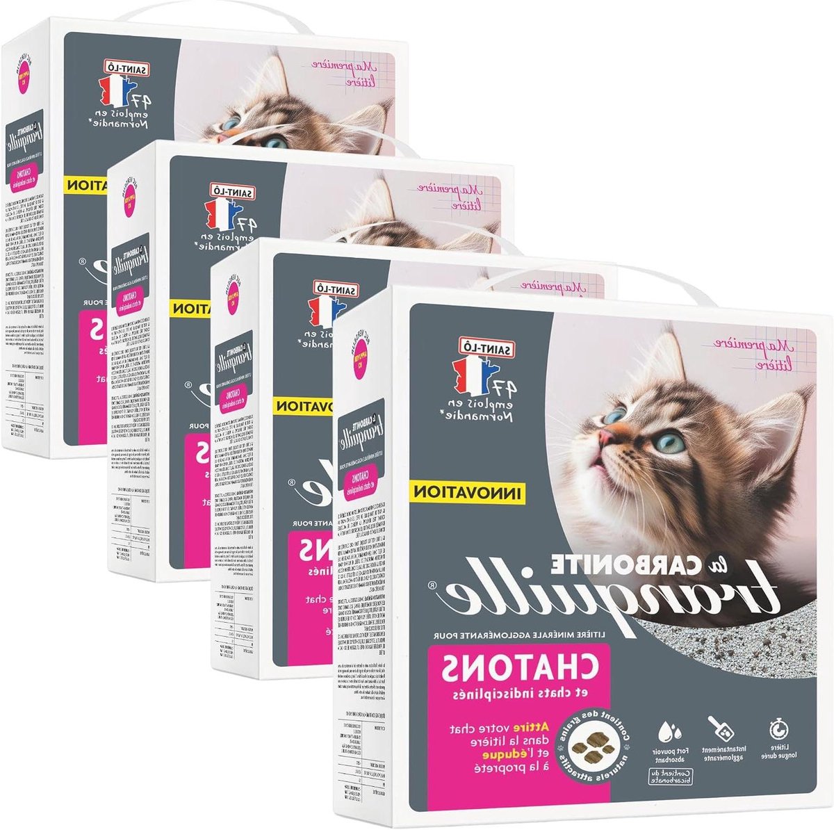 Kattenbakvulling - Klitrend strooisel - Zindelijkheidstraining kittens - Sterke geurneutralisatie - 4 stuks 45 liter - N.v.t.