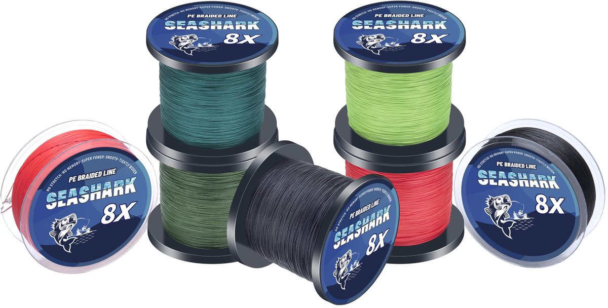 Gevlochten vislijn 60lb - Rood - Slijtvast - Perfect voor sportvissen - SnelShoppen