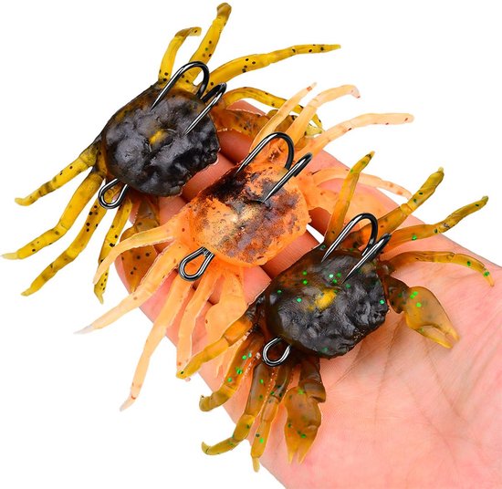 Realistische Krab Lokmiddelen voor Zeebaars en Zoetwatervissen - Vissnoer met Haken — afbeelding 3