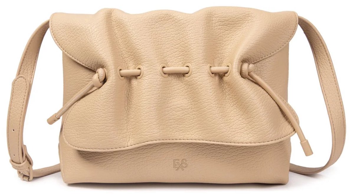 Luna crossbody tas - Dames - Beige - Handgemaakt - Vegan leer