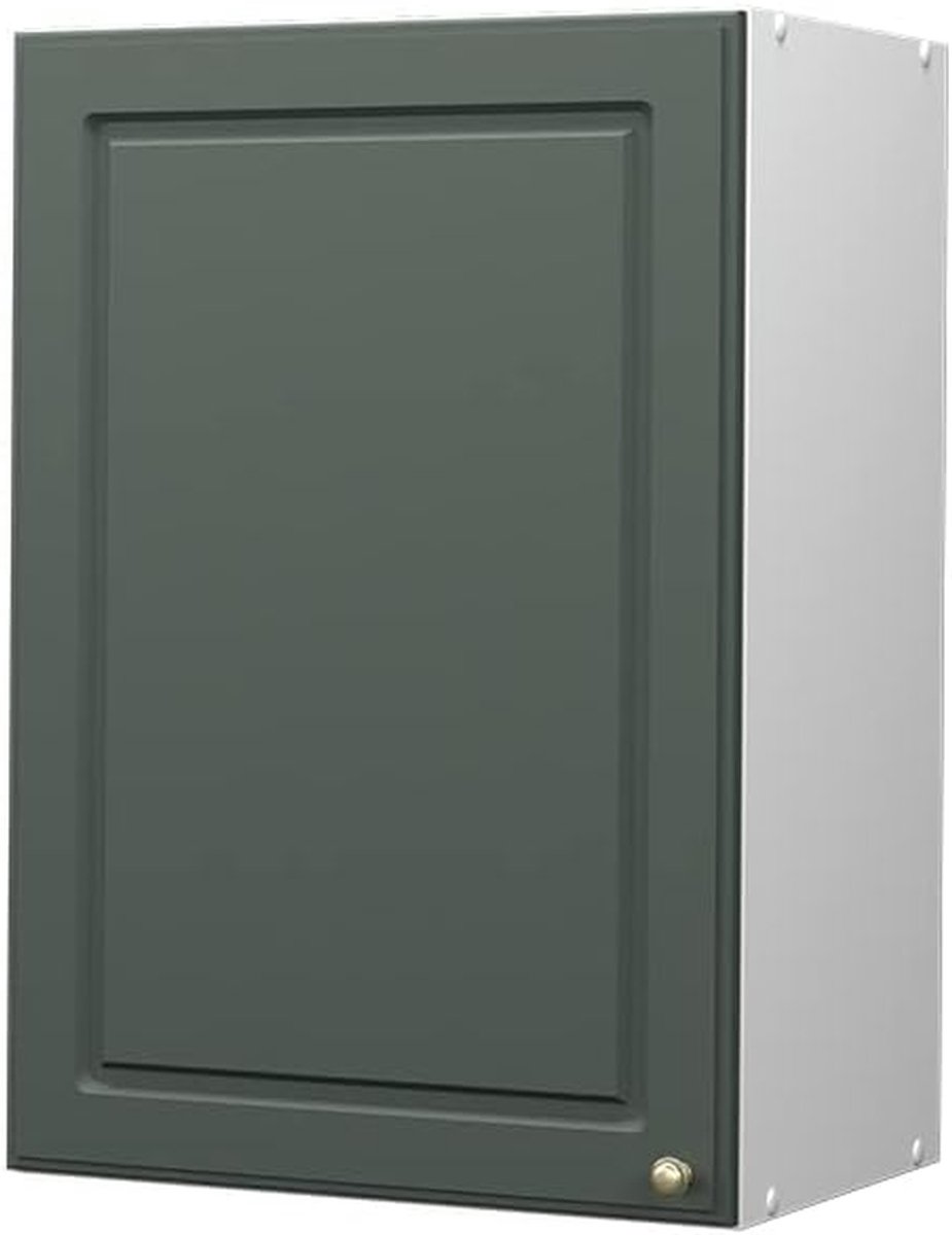 Hangkast Keuken - Muurkast Keukenkast - Keuken Opbergen - Soft-close Scharnieren - 50 cm Breed - Groen-Goud