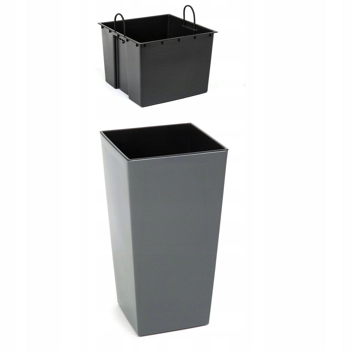 Finezja Antraciet Bloempot 25x25x46,5 cm - Stijlvol & Duurzaam