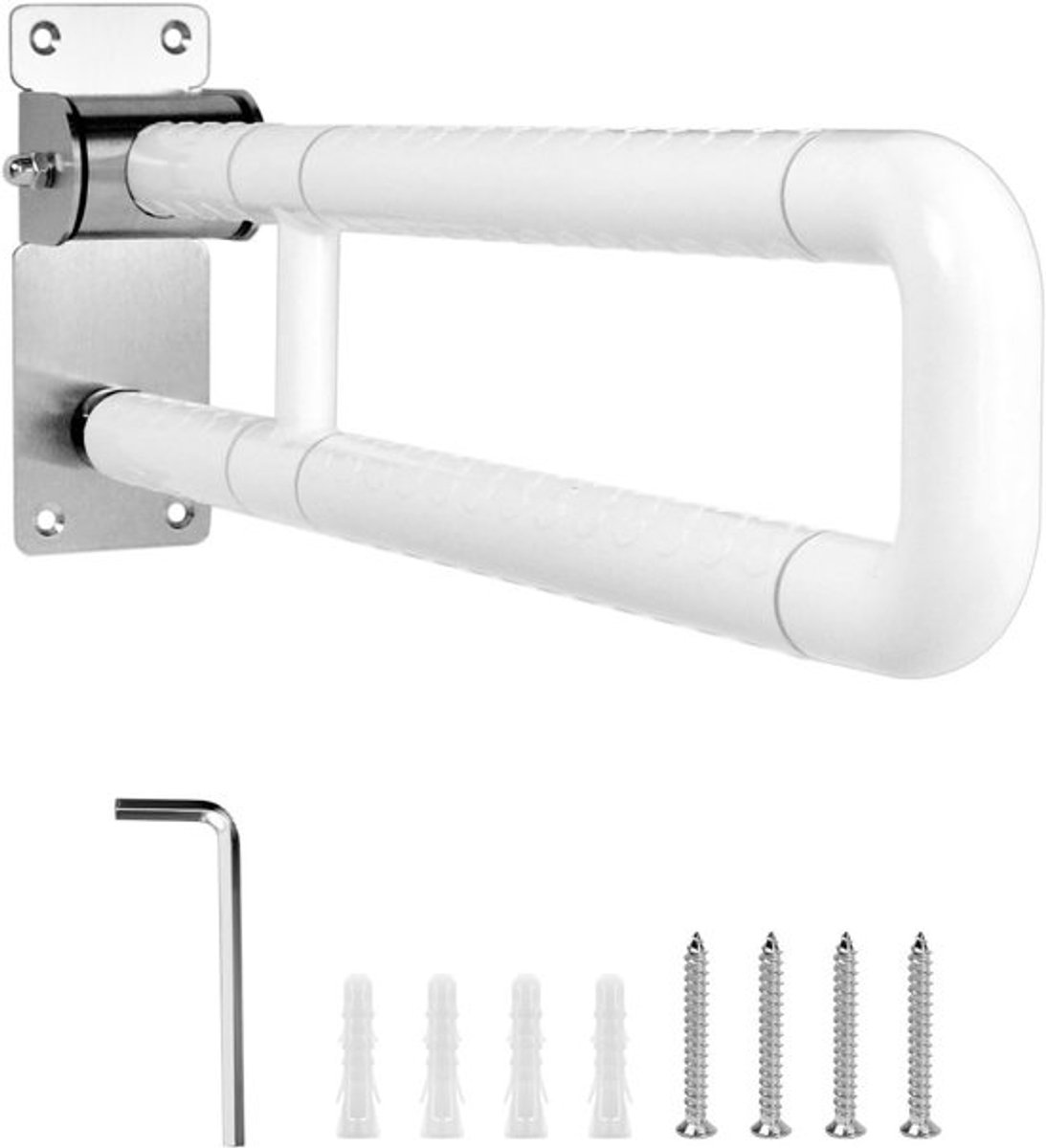 Vouwbare badkamerhandgreep van roestvrij staal, 60 cm, met een draagvermogen van 200 kg voor extra veiligheid en comfort