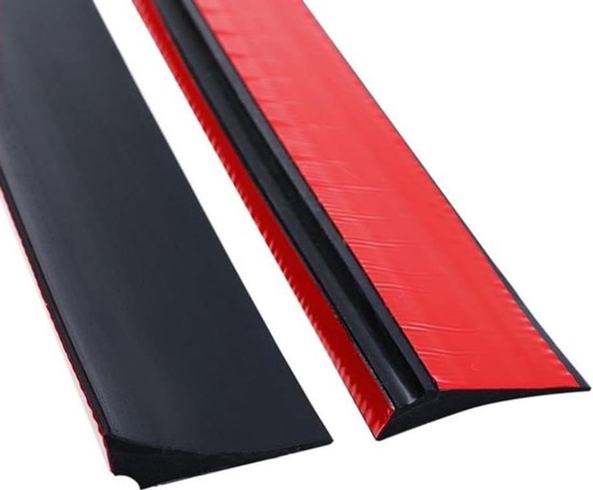 Zelfklevende waterstootstrip voor douche en keuken - siliconen waterstopper - zwart, 3,5 cm breed