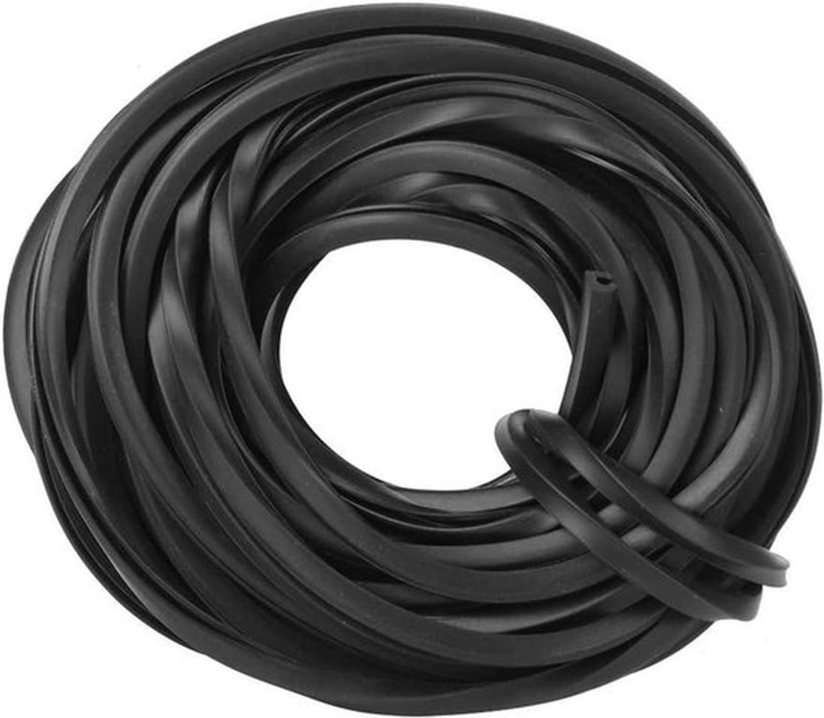 Glazen afdichtingsrubber - Kasbenodigdheden - Zwarte kasstrook - Weerstrip - Rubberen lijnkabel - Geschikt voor glazen kas - Zwart - Afdichtingsrubber - 4 meter lengte - 10 meter lengte