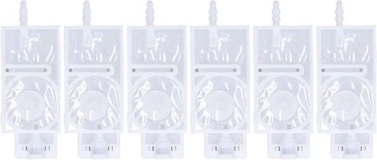 Universele Inktdemper - 6 Stuks - Geschikt voor UV-printer - Rechthoekige Standaardmaat - Vervanging Accessoire - PP Materiaal - Demper - Wit Kleur - XP600 Compatibel.