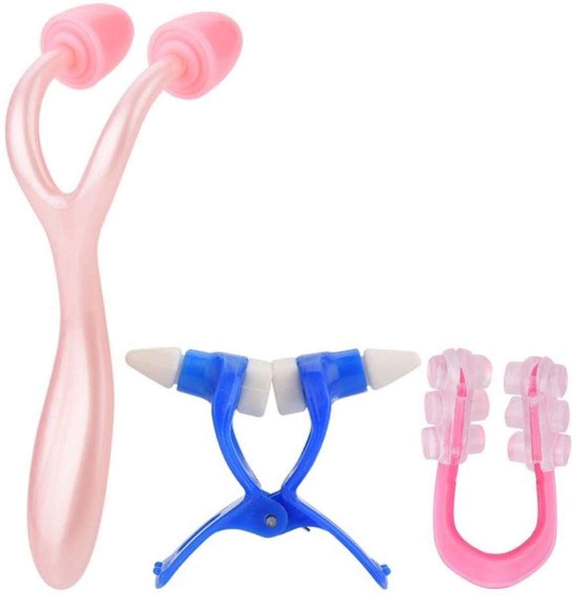 Neusvormer Comfortabel - Neusmassagerol - Neuscorrector - Neusvormclip - Silicagel - 3 Stuks