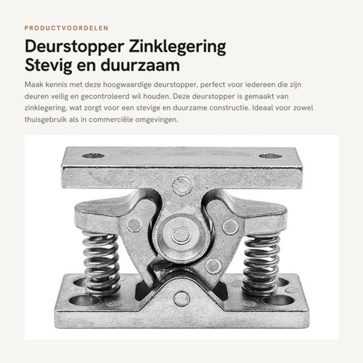 Deurstopper Zinklegering - Deurbuffer - Deurvastzetter - Deurstopper Roestvrij Staal - Deurstopper Zelfklevend - Compact en Lichtgewicht - Deurhouder