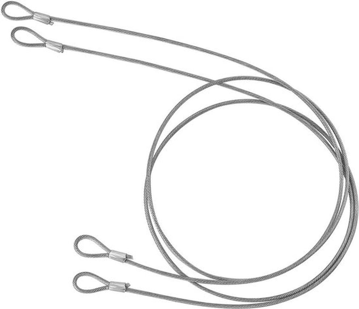 Beveiligingskabel voor bagageslot - Fietskabel - Roestvrijstalen draadtouw - Dubbele lus - Lichtgewicht - Security - 1,4 meter - Bagage - Zwart - Buitenpoorten - Hangslot