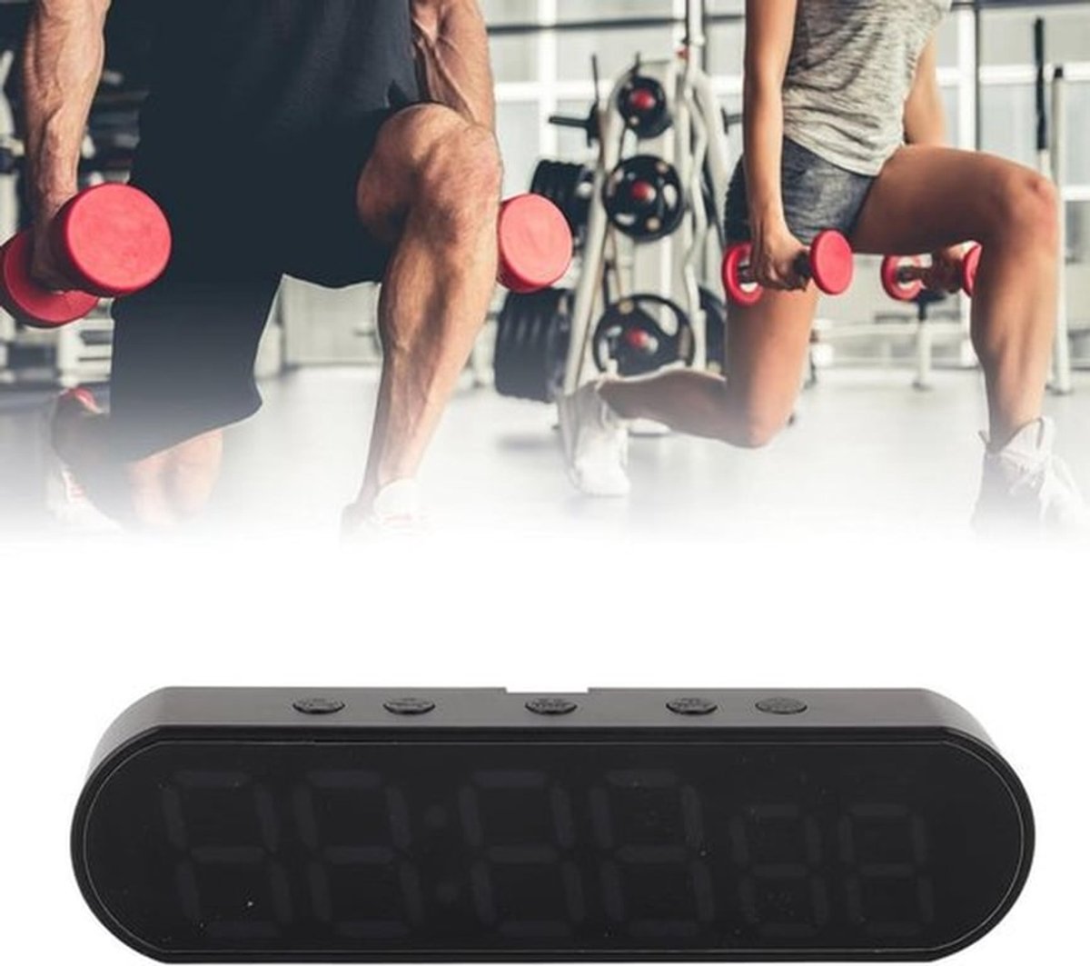 - Draagbare Sportschooltimer - Elektronisch - Zwart - Fitnesstraining - Herinneringsfunctie - Oplaadbaar - Timer - Intervalklok - Geschikt voor Thuisgebruik - Multifunctioneel.