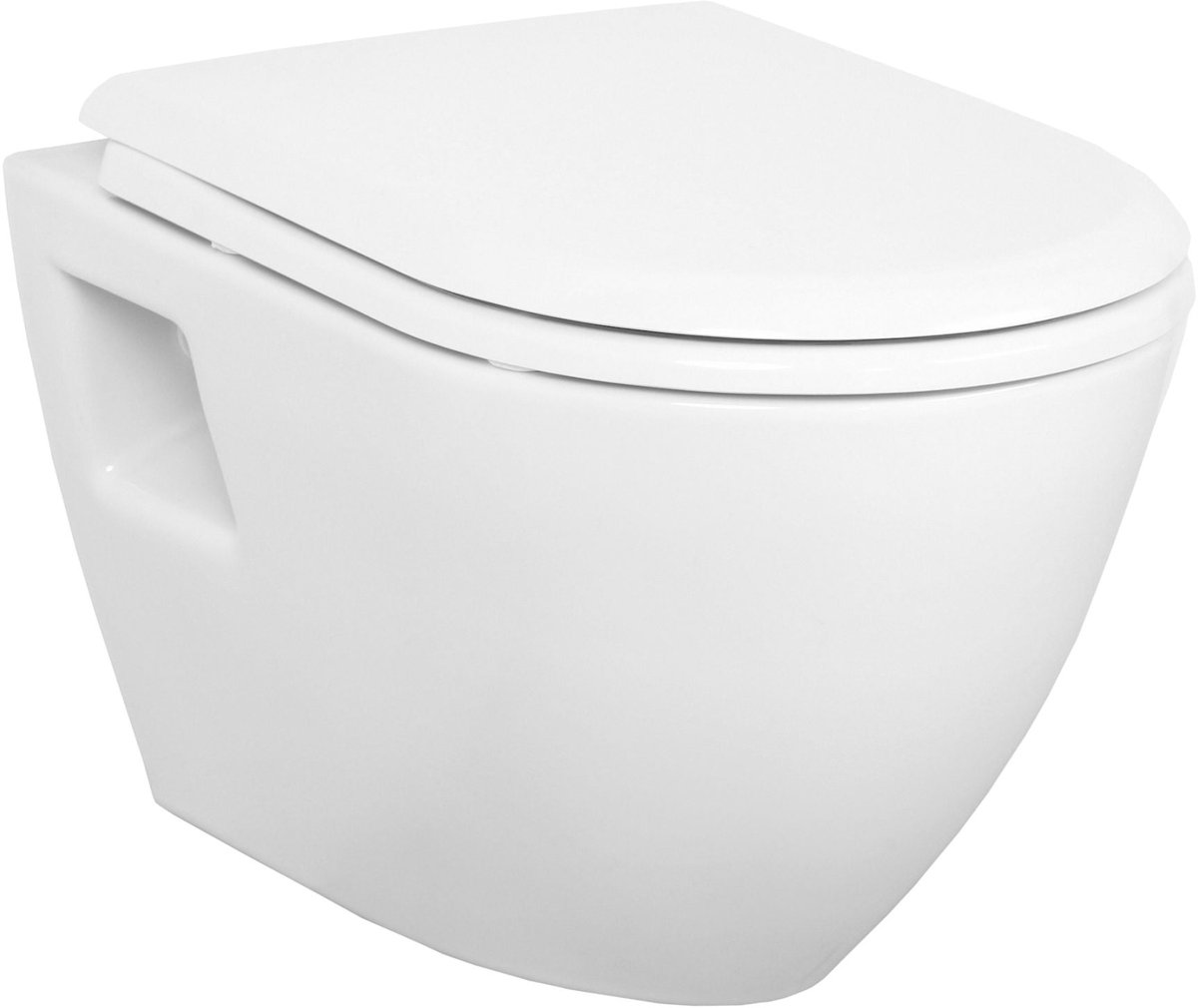 CREAVIT Terra hangtoilet met bidet – wandcloset – geïntegreerde bidet – glanzend wit