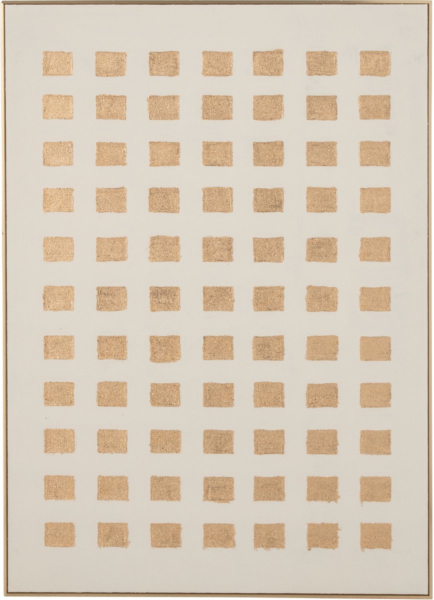 J-Line Schilderij Squares - MDF - goud/wit