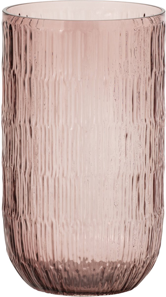 J-Line vaas - glas - bordeauxrood