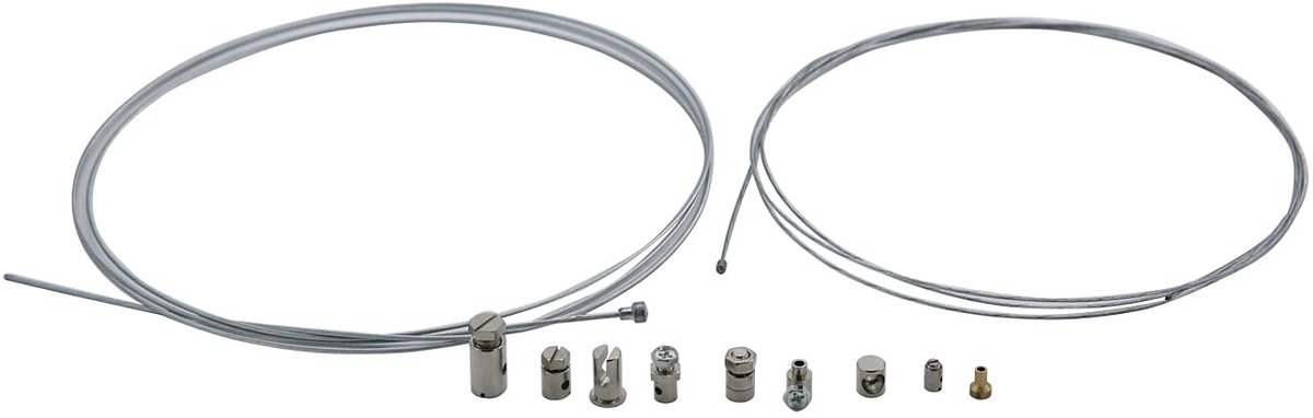 reparatieset met Bowden-kabel, gaskabel, koppelingskabel met 9 stuks, voor fiets, scooter, bromfiets, bromfiets.