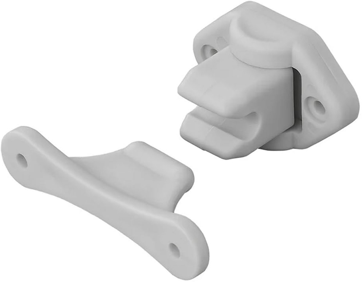 362622PMGR Deurvanger, deurhouder, deurhouder, deursnapperhouder met scharnier, voor caravan, camper, deur, serviceklep, kleur grijs