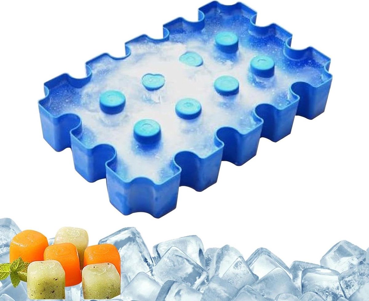 Bierkoelkrat - Koelbak Drank - Feest en Camping - Efficiënte Koeling - 34 x 22 x 6 cm - Blauw