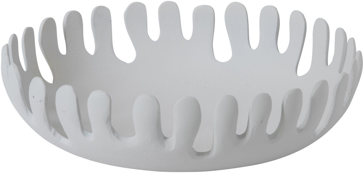J-Line decoratieve schaal - aluminium - wit