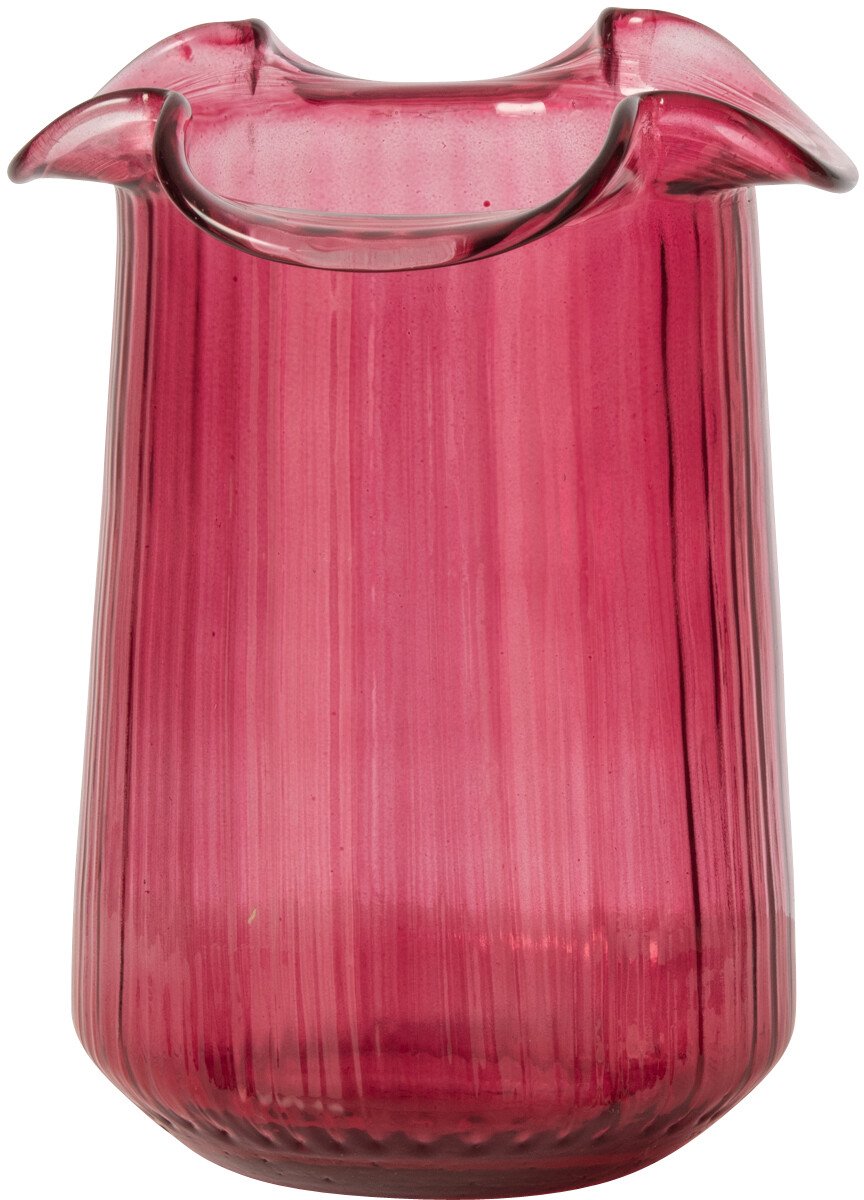 J-Line Vaas - glas - fuchsia - small