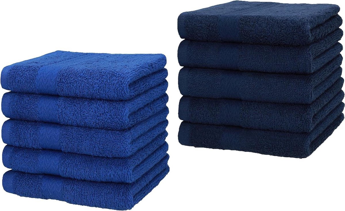 Zeepdoekjes Set - Katoenen Doekjes - Dagelijks Gebruik - Hoge Kwaliteit Terrykwaliteit - 30x30 cm - Donkerblauw