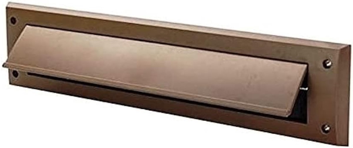 Brievenbusborstel - Tochtwering Klep - Tocht Weren - Met Klep - 343mm x 80mm - Bruin