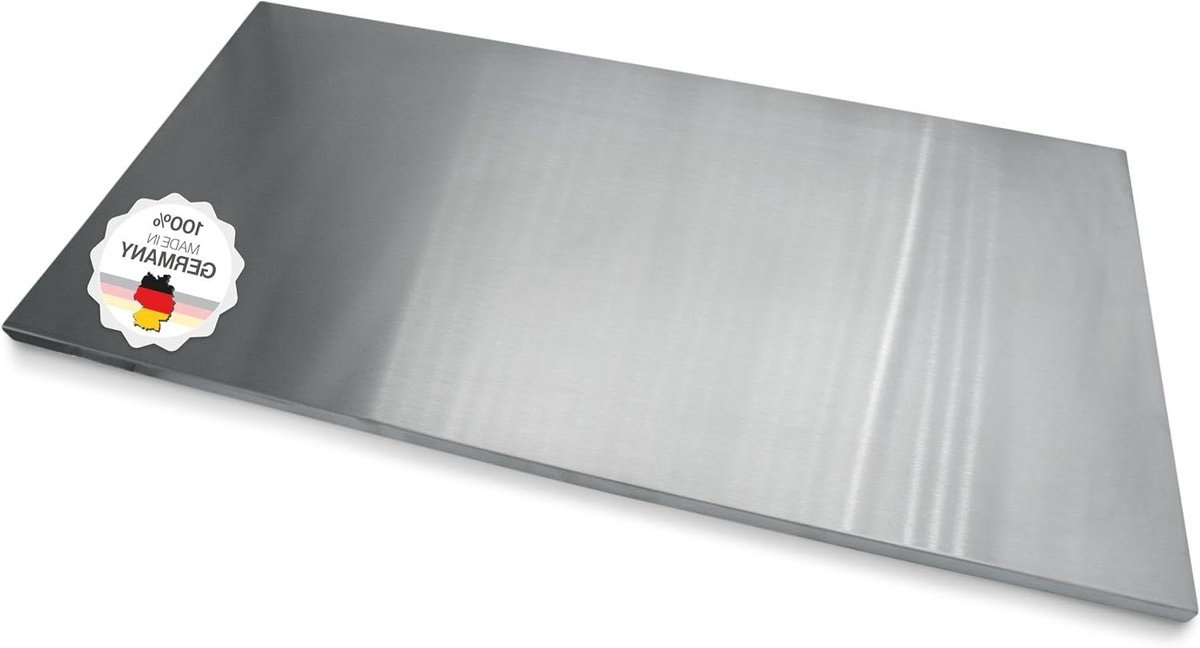 Kneedplank Werkblad - Snijplank Deegplank - Bakken Snijden Koken - Roestvrij Staal - 100 x 50 cm - Zilverkleurig