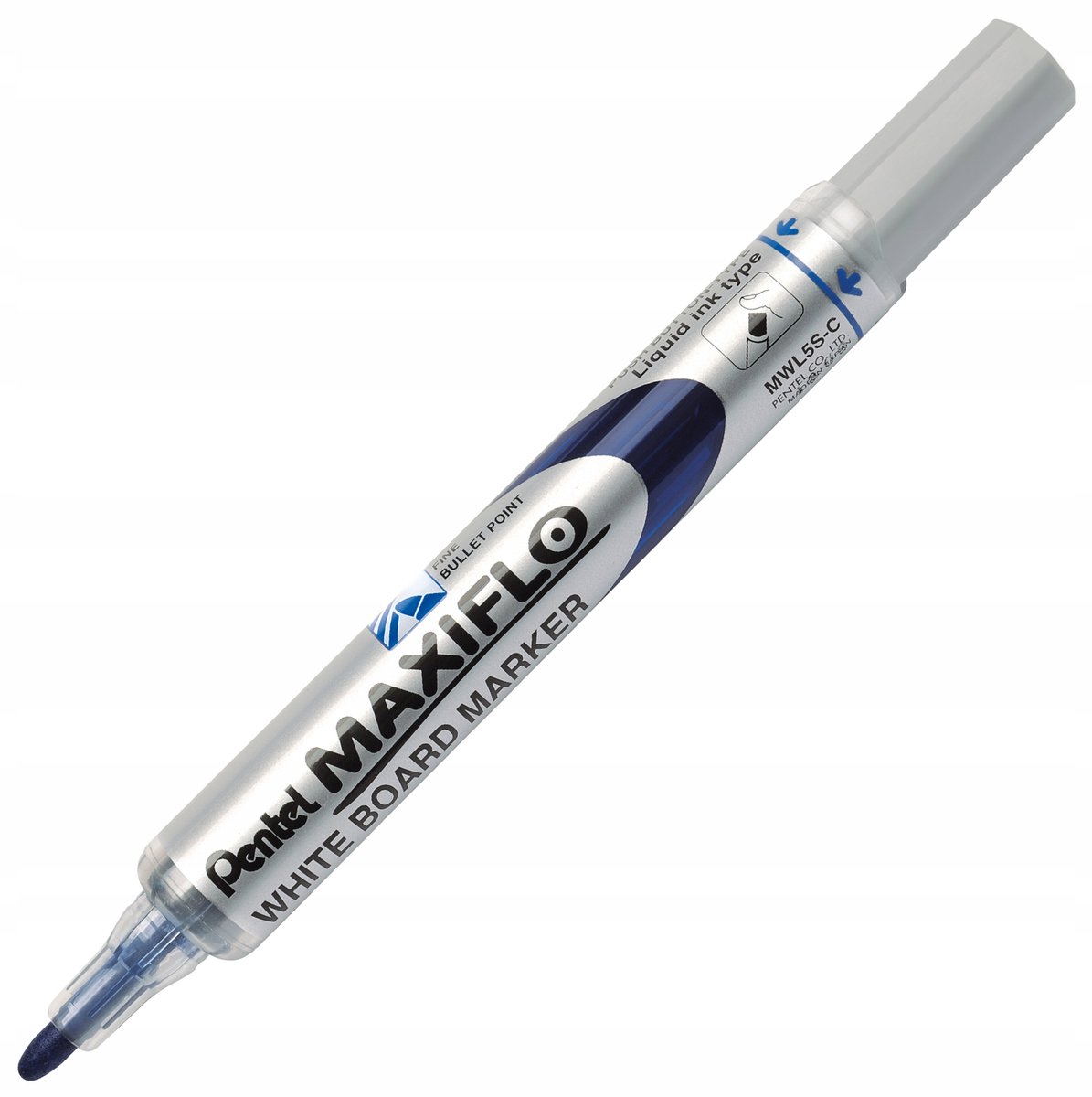 Pentel Maxiflo MWL5S Marker Blauw - Duurzame Inkt & Vloeiend Schrijven