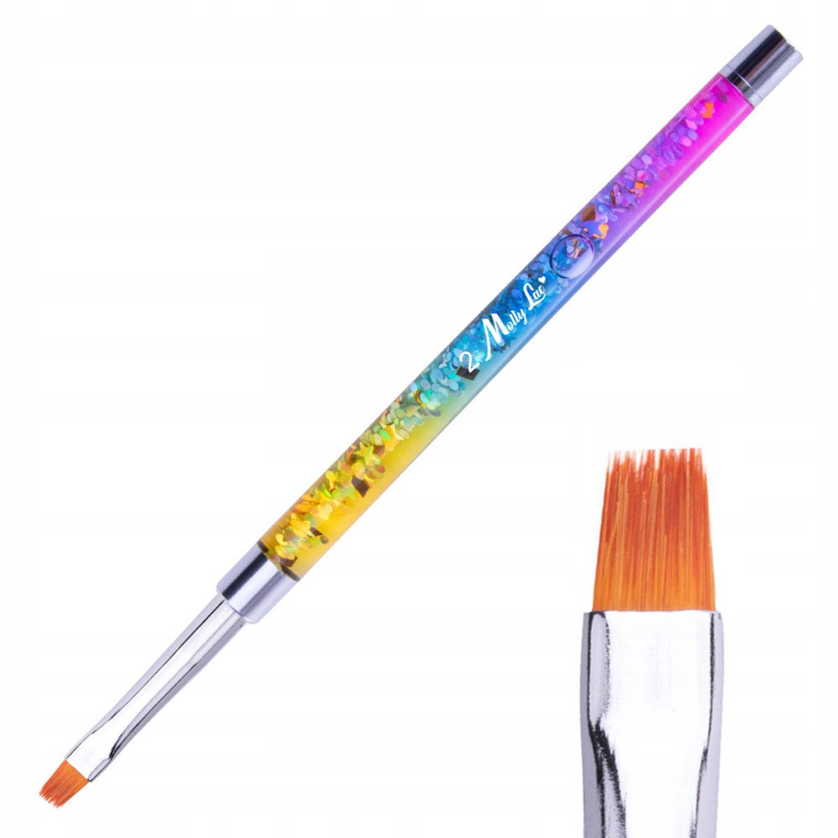 Molly Lac Gel Penseel #4 Rainbow - Professionele nagelstyling