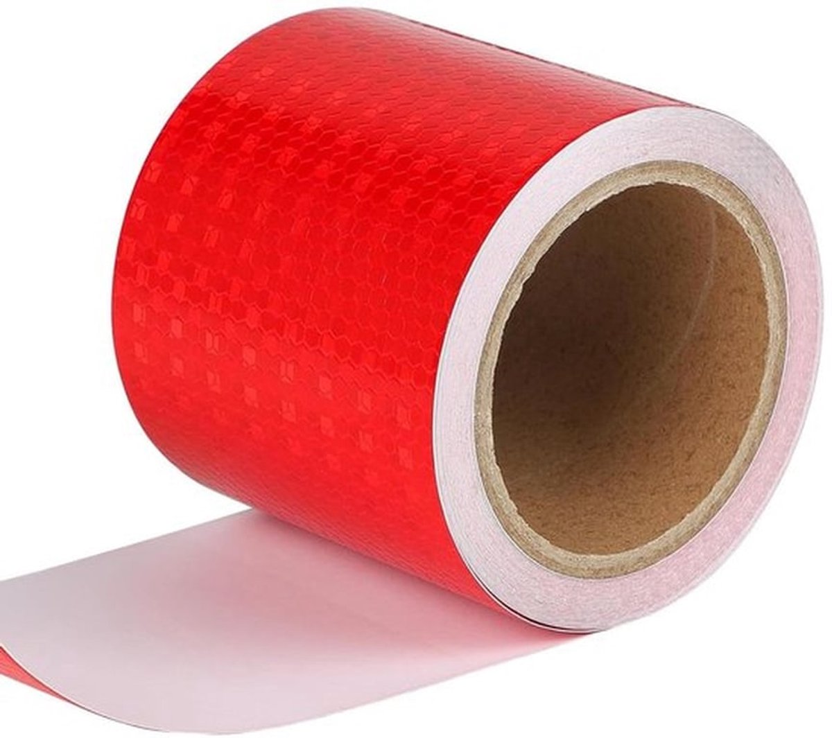 Reflecterende veiligheidsband voor voertuigen en trailers - Rode hazard tape 10 cm x 10 m