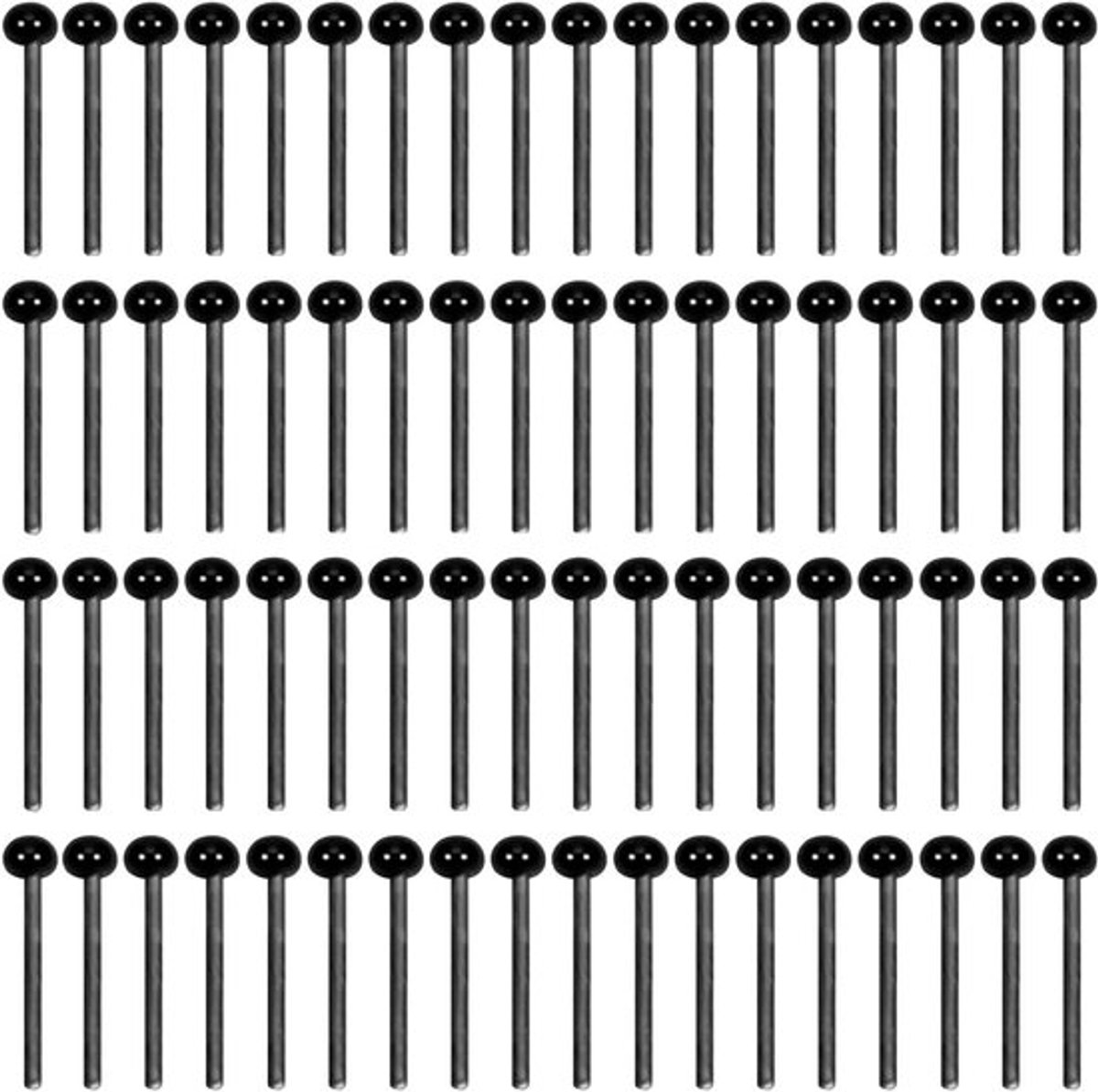 300 stuks mini-glazen poppenogen zwart knutselogen 2 mm marionet - set van