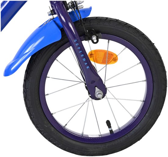 Superman Kinderfiets - Jongens - 14 inch - Blauw van Merkloos — afbeelding 2