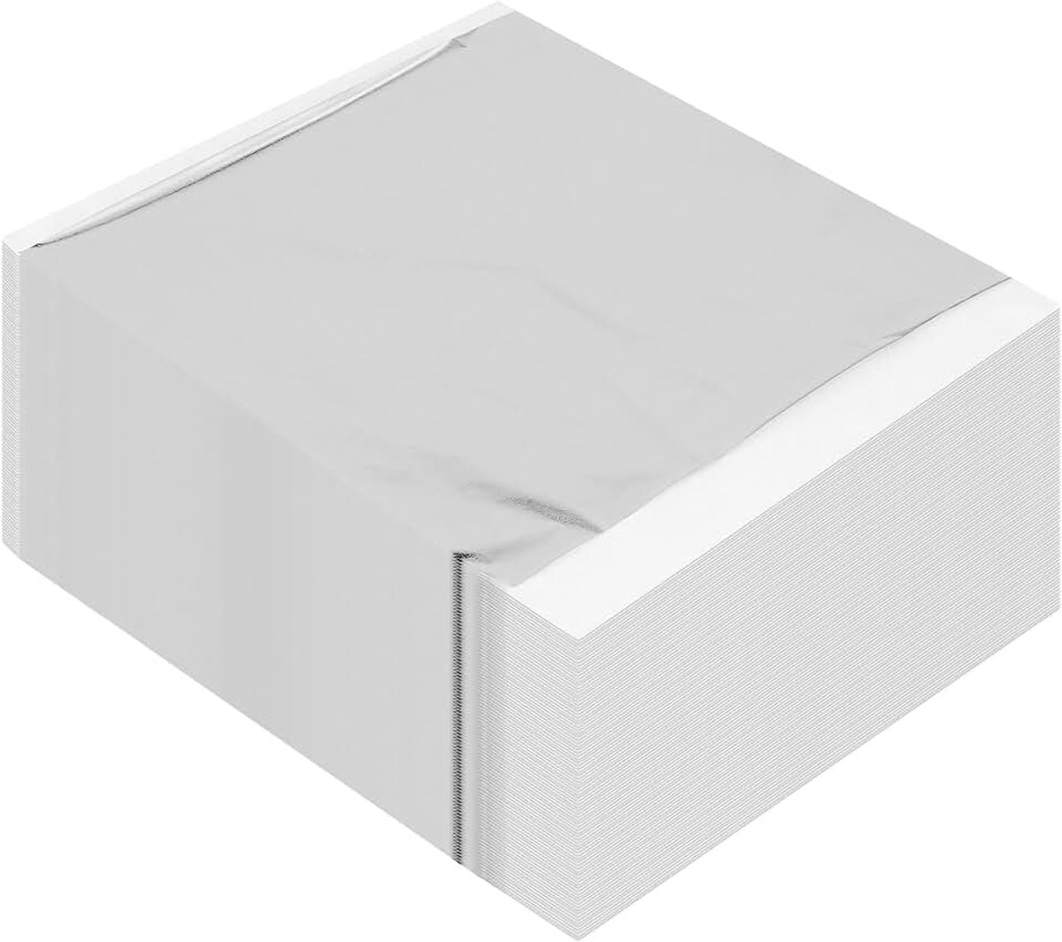500 stuks bladzilver, 14 x 14 cm, bladzilver om te knutselen, zilverfolie om te knutselen, zilverpapier voor decoratie, kunsthandwerk, doe-het-zelf projecten