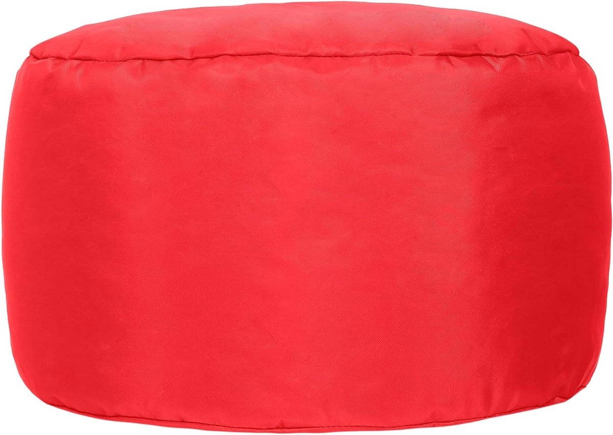 Zitzak Hocker - Voetenbank Poef - Ontspannen Zitten - Waterafstotende Stof - 38x38x20 cm - Rood