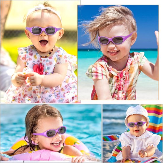 Baby Zonnebril - Kinderzonnebril Peuter - Bescherming Ogen - UV Bescherming Gepolariseerd - 6 Maanden-2 Jaar - Blauw — afbeelding 5