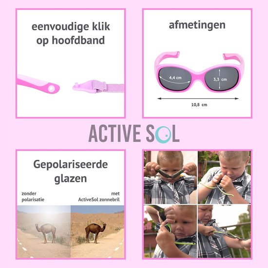 Zonnebril voor Kinderen 2-6 Jaar - Gepolariseerd - 100% UV400 Bescherming - Flexibel en Onverwoestbaar van Merkloos — afbeelding 4