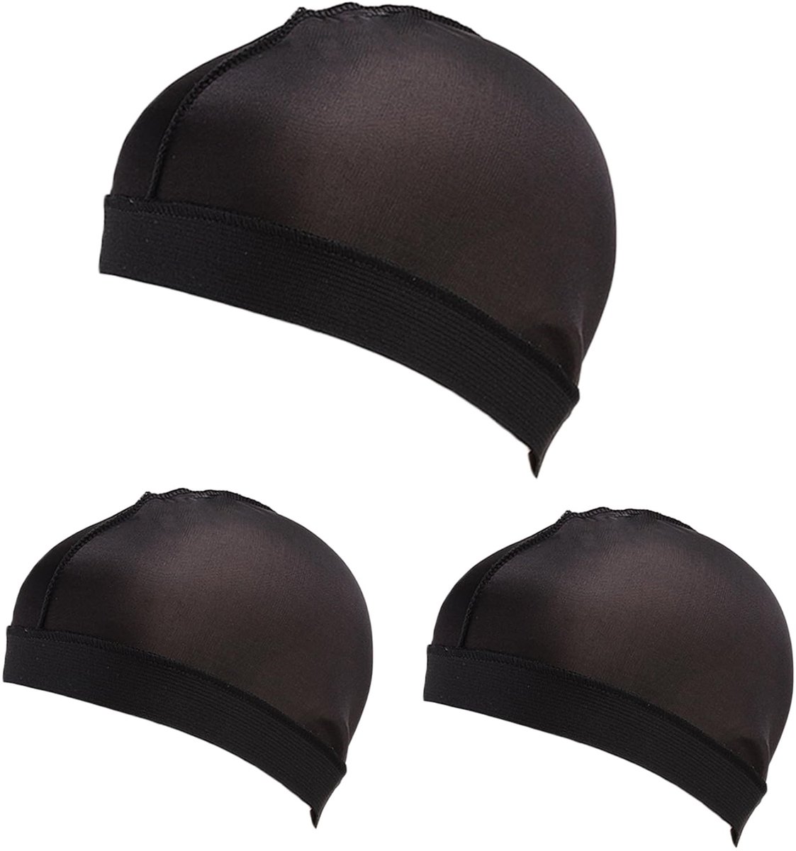 Golfmuts set van 3 - zijdeachtige stof - zachte en rekbare satijnen nachthoed - ideaal voor slaap en douche - SnelShoppen