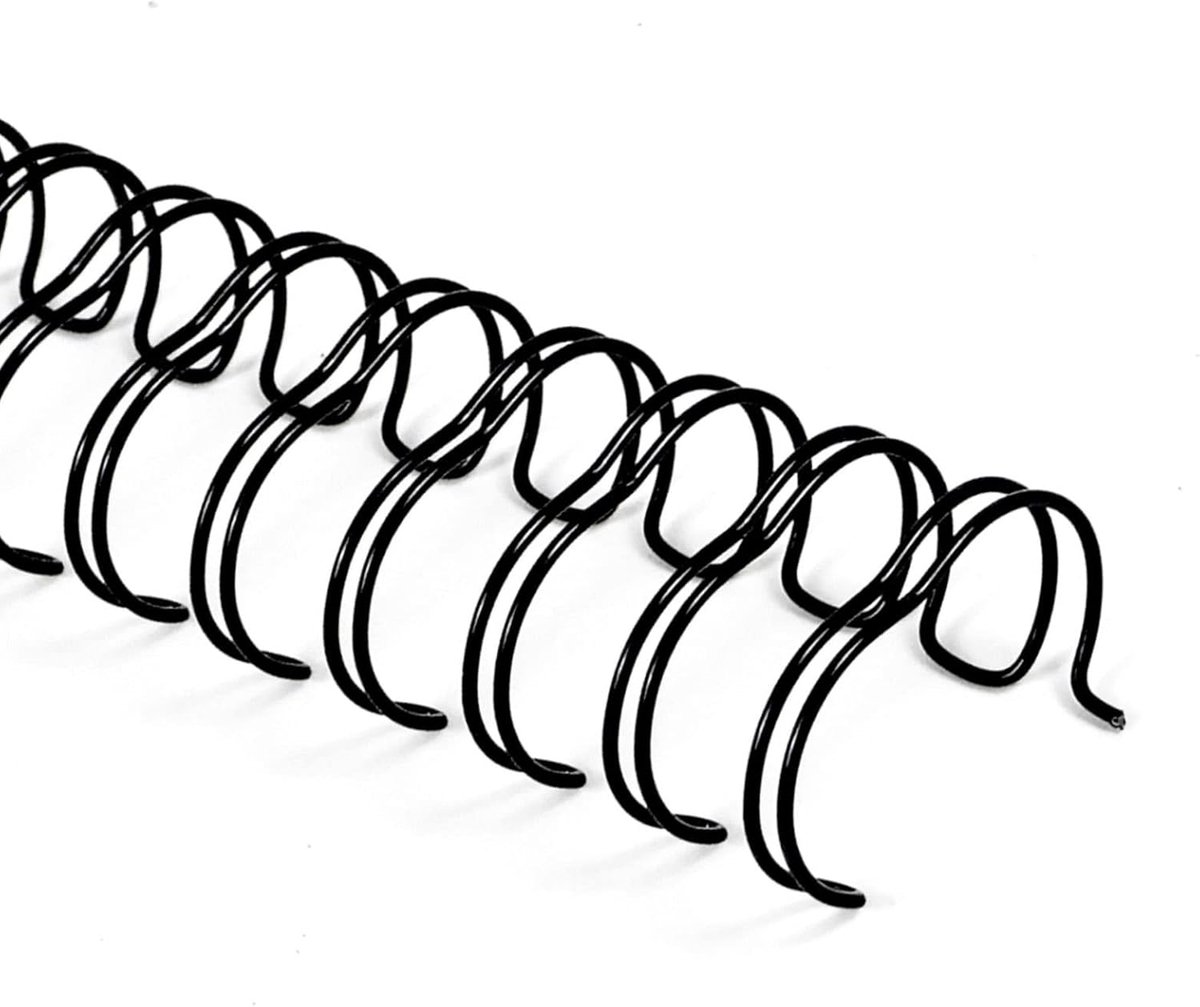 Draadbindende stekels, 15,9 mm, 34 lussen, 3:1 steek, 105 vel bindcapaciteit, A4, zwart, 50 stuks