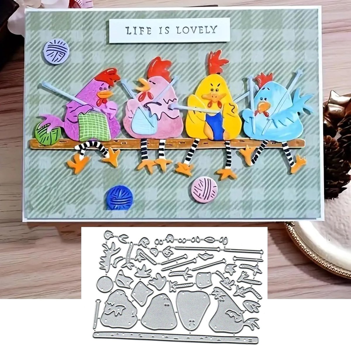 Breien Truien Wenskaart Metalen Stansmatrijzen, Zonnebloem Bloem Blad Snijmatrijzen Snijstencils DIY Scrapbooking Decoratief Embosseren Papier Scrapbooking Kaart Maken