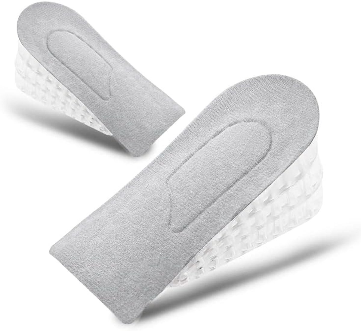 5 cm hoogte verhoging hielpad gel hoogte verhoging binnenzool, onzichtbare hiel lift inserts, 3-laags gel verstelbare schoen insert lift voor mannen en vrouwen