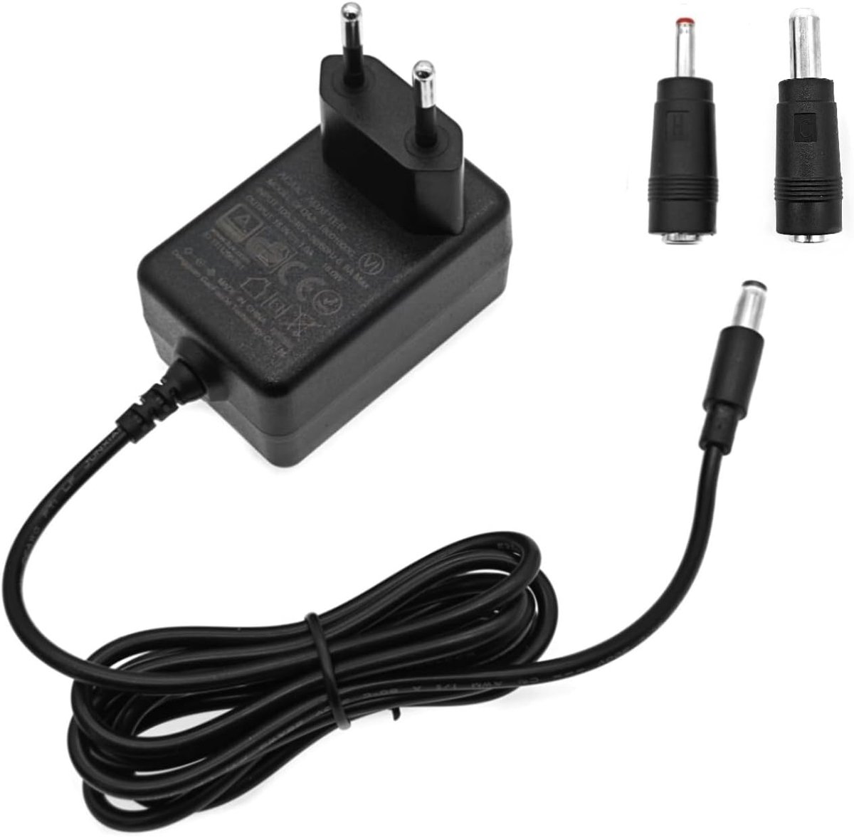 18V 1A Voedingsadapter, AC naar DC 18W Wandlader, 5,5x2,1mm Stekker met 5,5x2,5mm & 3,5x1,35mm Adaptertips voor Luidsprekers, Soundbars en Radio's (Niet voor Boormachines)