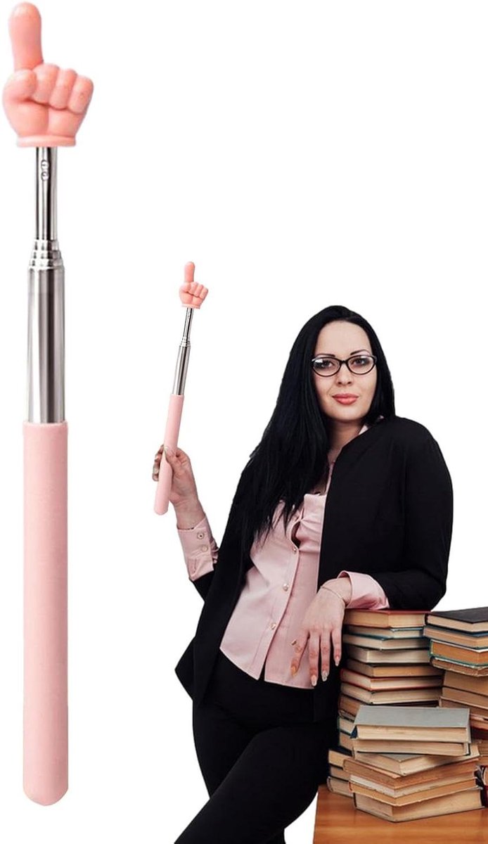 Telescopische Lespen - Uitschuifbare Pointer - Lesgeven - Roestvrij Staal - 68 cm - Roze