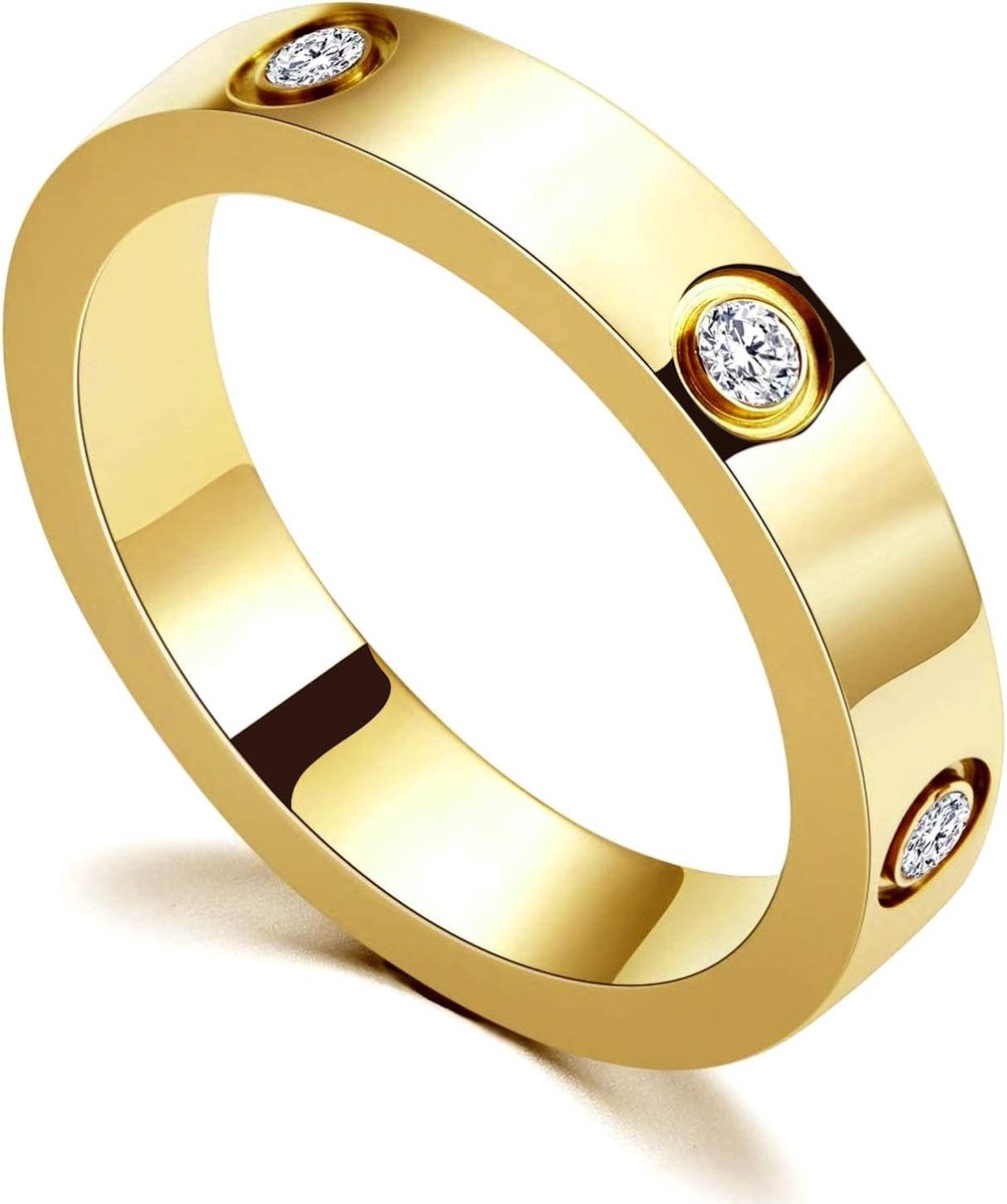 Liefdesring voor vrouwen roestvrij staal zirkonia belofte ring trouwring sieraden Valentijnsdag verjaardagscadeaus voor vrouwen meisjes
