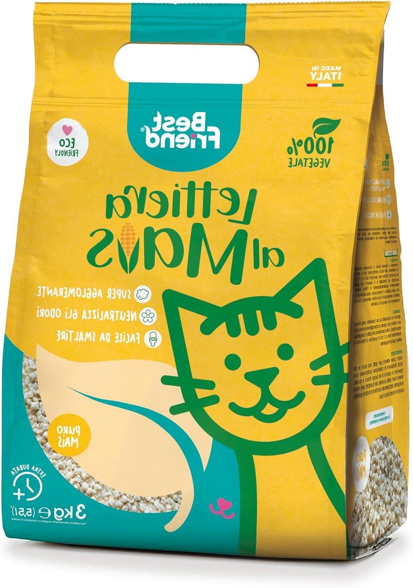 Kattenbakvulling Klontvormend - Plantaardig Maïs - Hygiënisch Huisdier - Geurneutraliserend Composteerbaar - 5.5 Liter - Natuurlijk