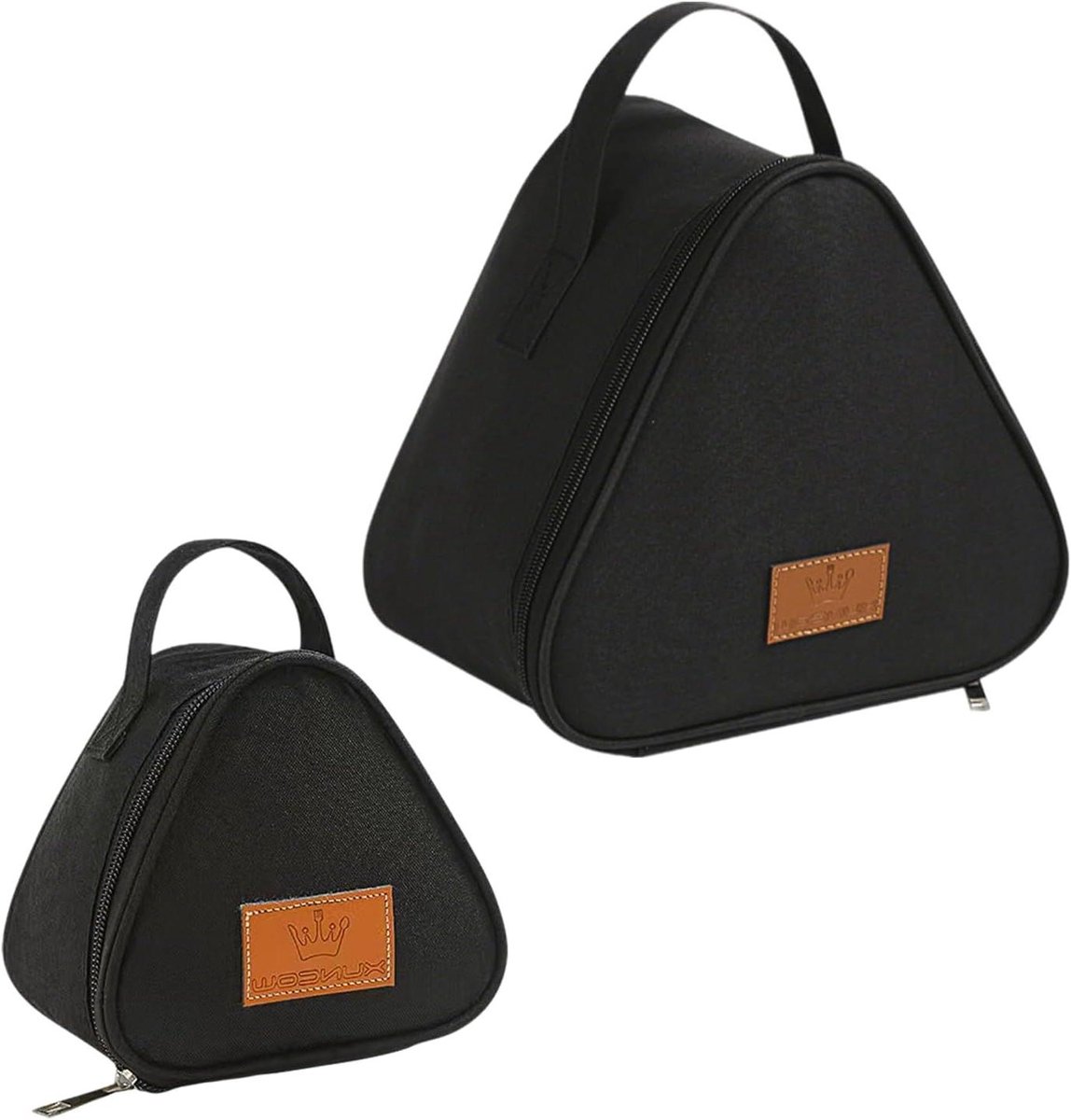 Koeltassen Set - Thermo Lunchbox - Lunch Meenemen - Unieke Driehoeksvorm - 2 Maten - Zwart