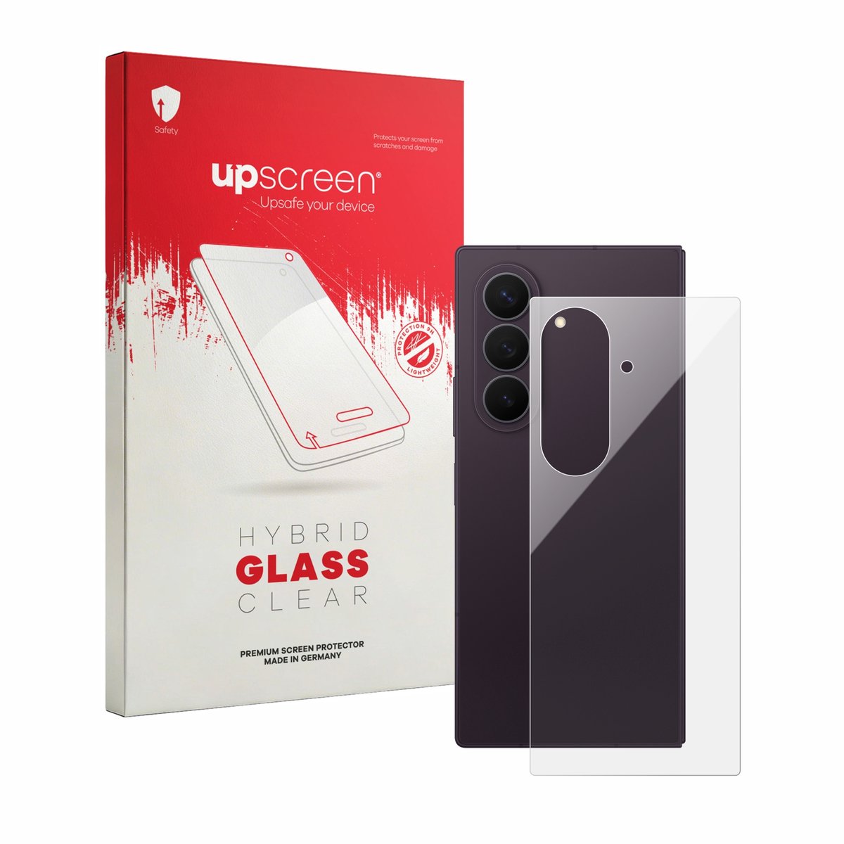 upscreen - Screenprotector voor Samsung Galaxy Z Fold 8 Ultra (Achterkant) - Folie Beschermfolie Beschermglas transparant