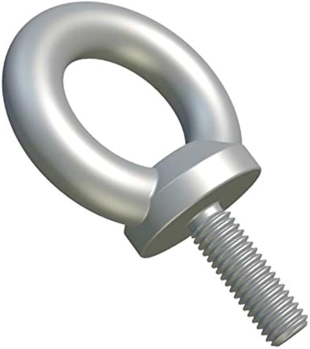 hijsringoogbout, bevestigingsmiddelen, hijsbout met buitendraad, gegalvaniseerd verzinkt stalen ringbout, anker-oogbout met geluste kop voor 10 mm moer/sluitring DIN 580 (verpakking van 4)