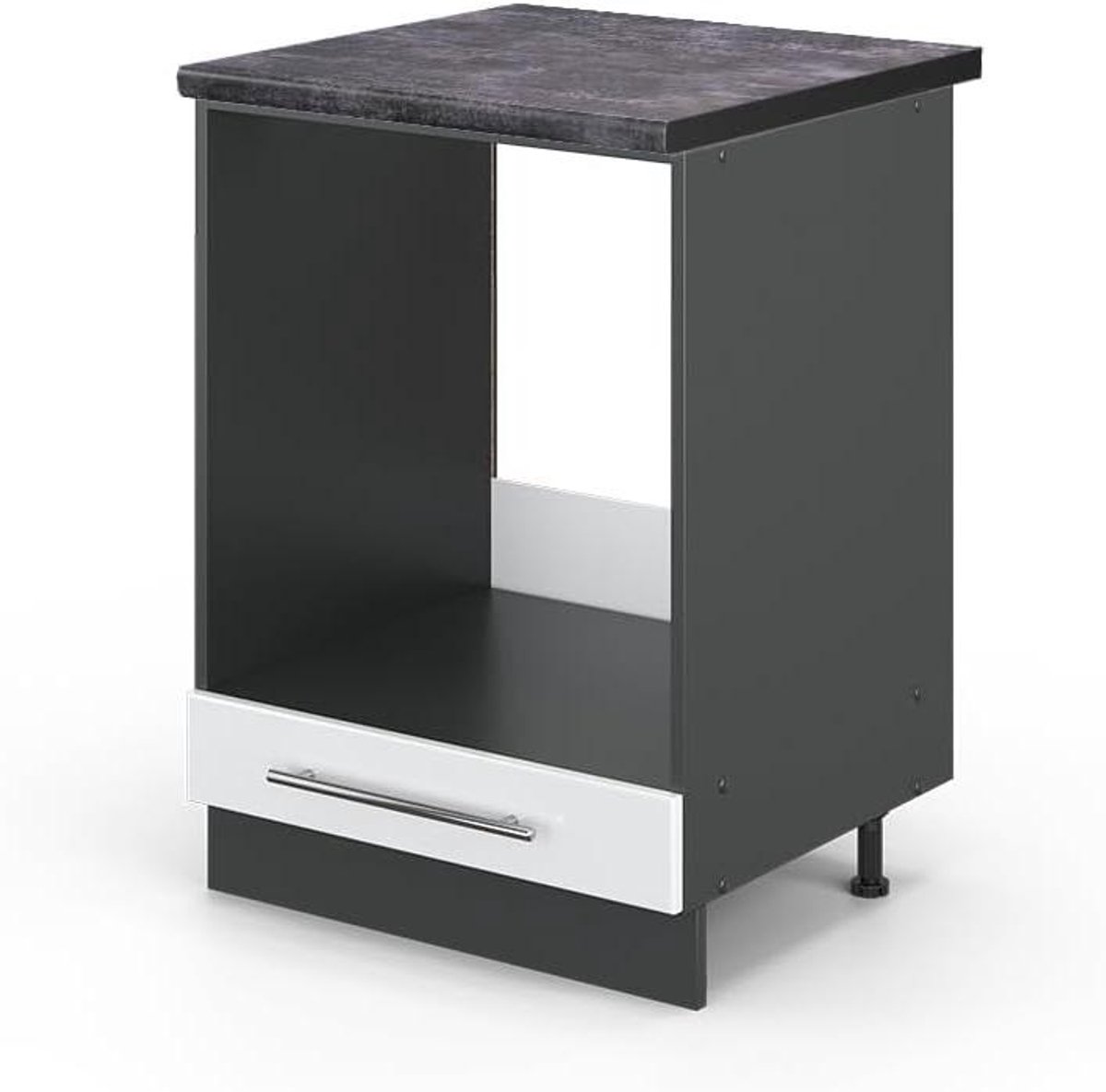Ovenombouwkast Keuken - Inbouwkast Oven - Keuken Inrichten - Soft-close Scharnieren - 60 cm Breed - Wit Hoogglans