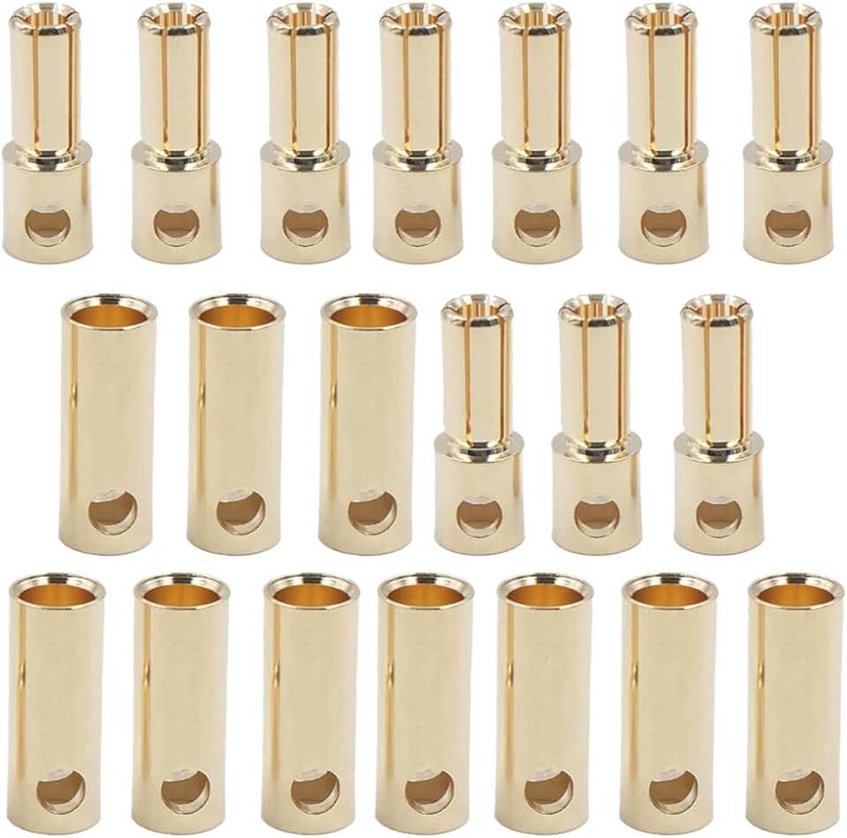 10 paar vergulde 5,5 mm Bullet banaanstekkers mannelijk en bus ronde stekker adapter voor RC-batterij ESC motor