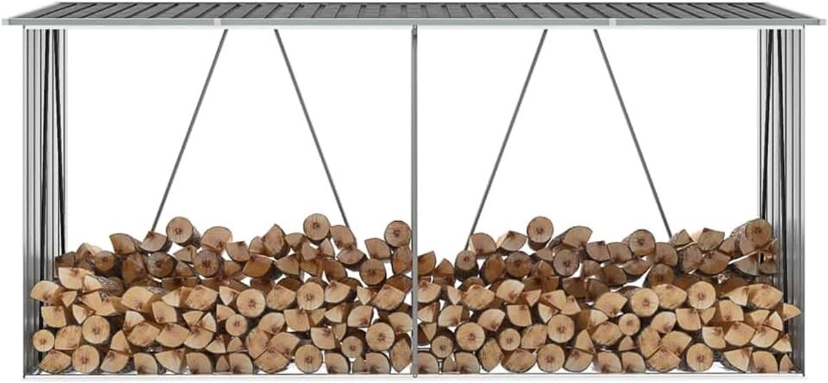 Tuinhuis, schuur, houten deur, voor buiten, van verzinkt staal, tuinhout van staal, voor buiten